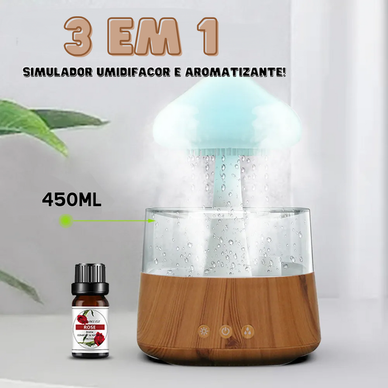 Simulador De Chuva e Umidificador Cogumelo